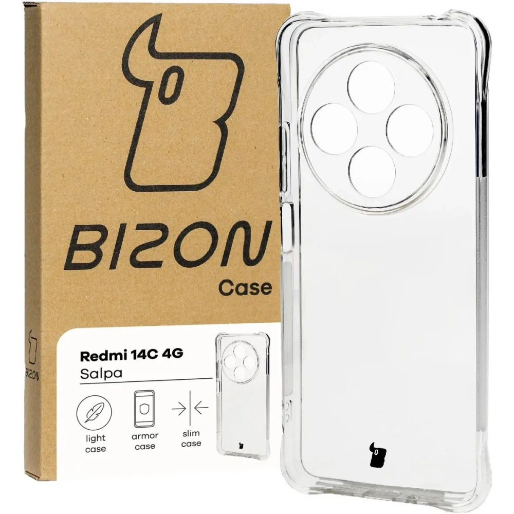 Elastyczne etui Bizon Case Salpa do Xiaomi Redmi 14C 4G / POCO C75 przezroczyste
