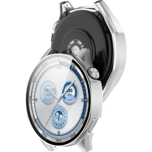 Kup Etui ze szkłem do zegarka Bizon Case+Glass Watch do Huawei Watch GT 5 46 mm satynowo srebrne - BIZ6738 - {ean13} - Sklep Home Screen
