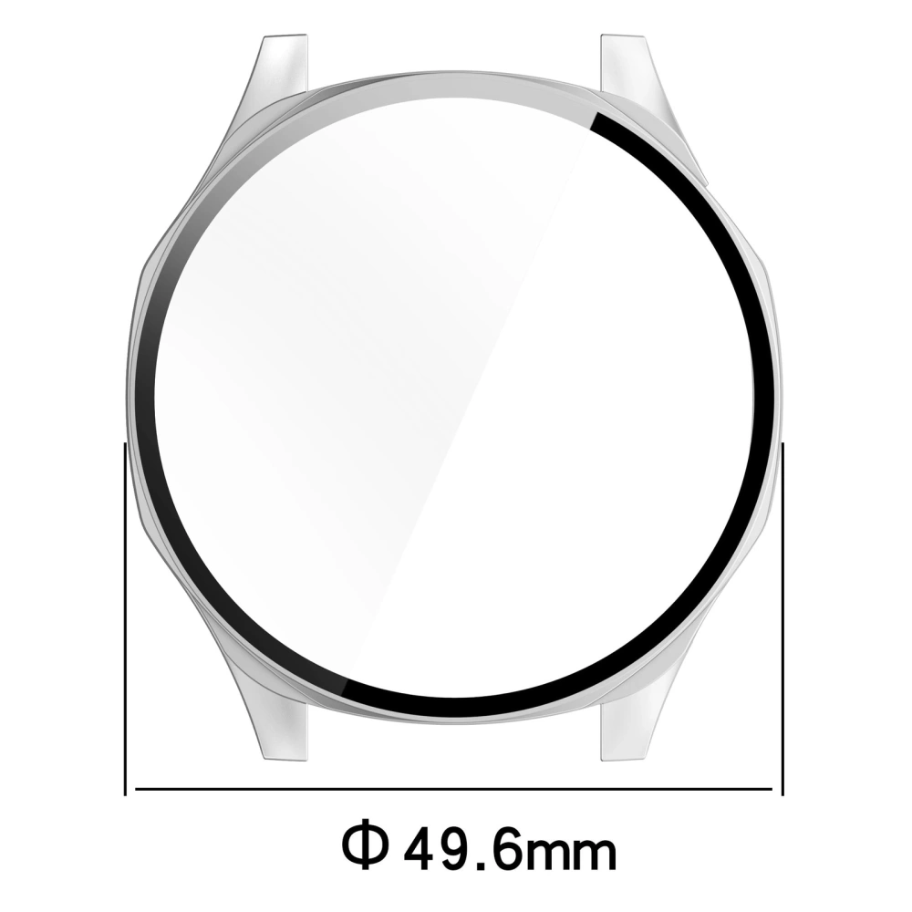 Etui ze szkłem do zegarka Bizon Case+Glass Watch do Huawei Watch GT 5 46 mm satynowo srebrne