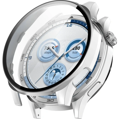 Kup Etui ze szkłem do zegarka Bizon Case+Glass Watch do Huawei Watch GT 5 46 mm satynowo srebrne - BIZ6738 - {ean13} - Sklep Home Screen