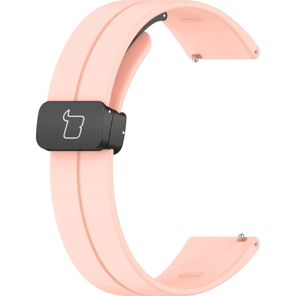 Silikonowy pasek Bizon Strap Watch Silicone 22 mm do smartwatcha różowy