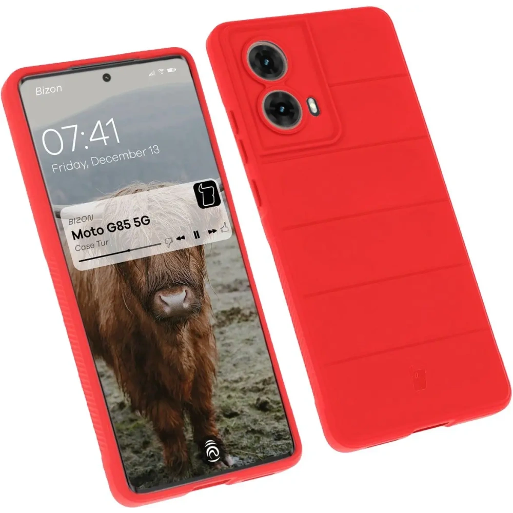 Pancerne etui Bizon Case Tur do Motorola Moto G85 5G czerwone