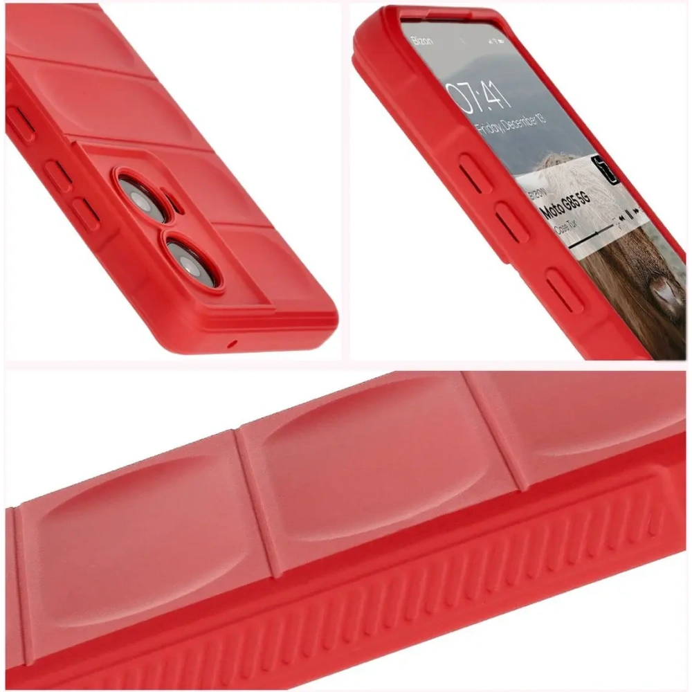 Pancerne etui Bizon Case Tur do Motorola Moto G85 5G czerwone