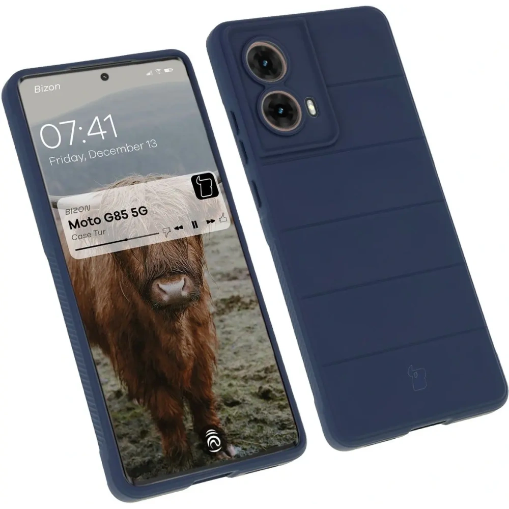 Pancerne etui Bizon Case Tur do Motorola Moto G85 5G granatowe