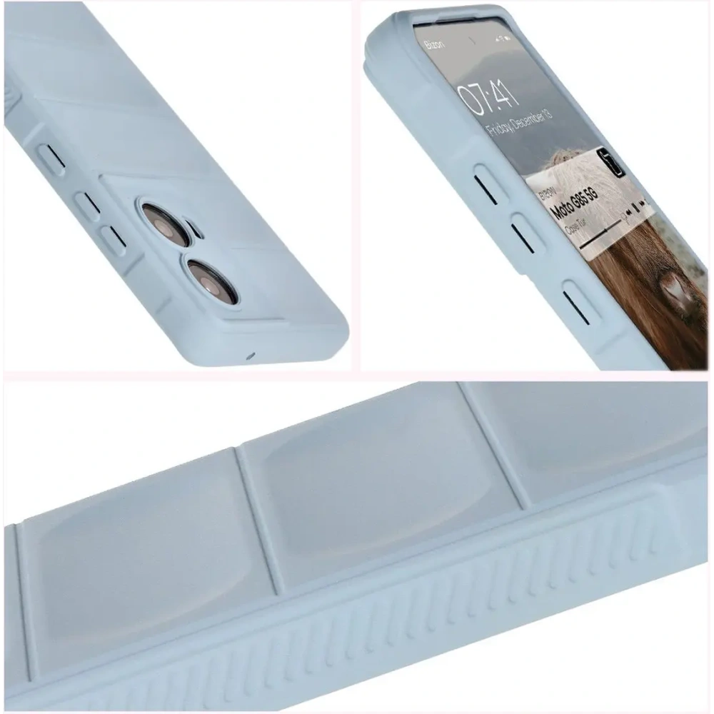 Pancerne etui Bizon Case Tur do Motorola Moto G85 5G jasnoniebieskie