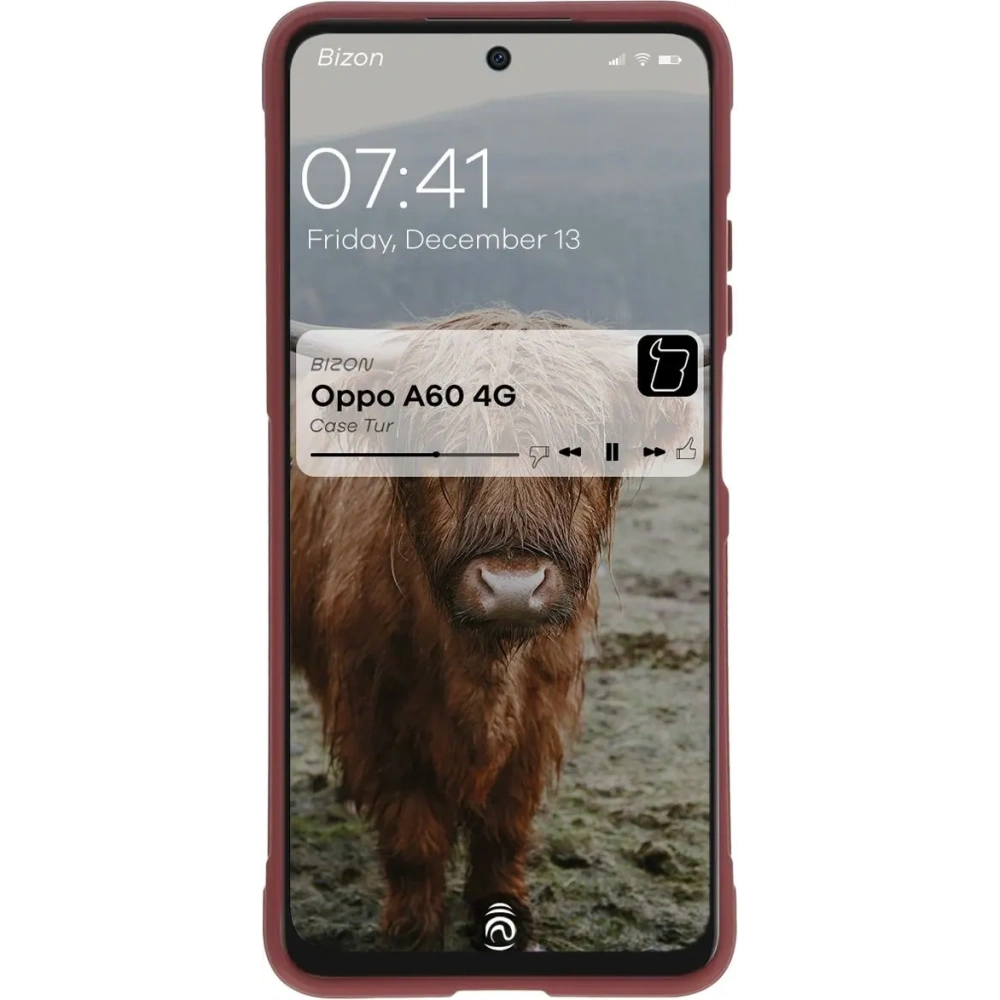 Pancerne etui Bizon Case Tur do Oppo A60 4G ciemnofioletowe