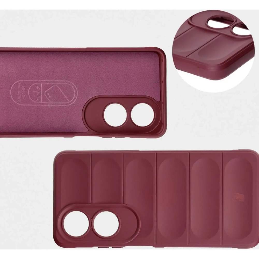 Pancerne etui Bizon Case Tur do Oppo A60 4G ciemnofioletowe