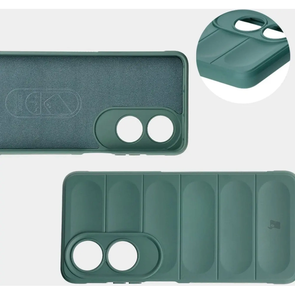 Pancerne etui Bizon Case Tur do Oppo A60 4G ciemnozielone