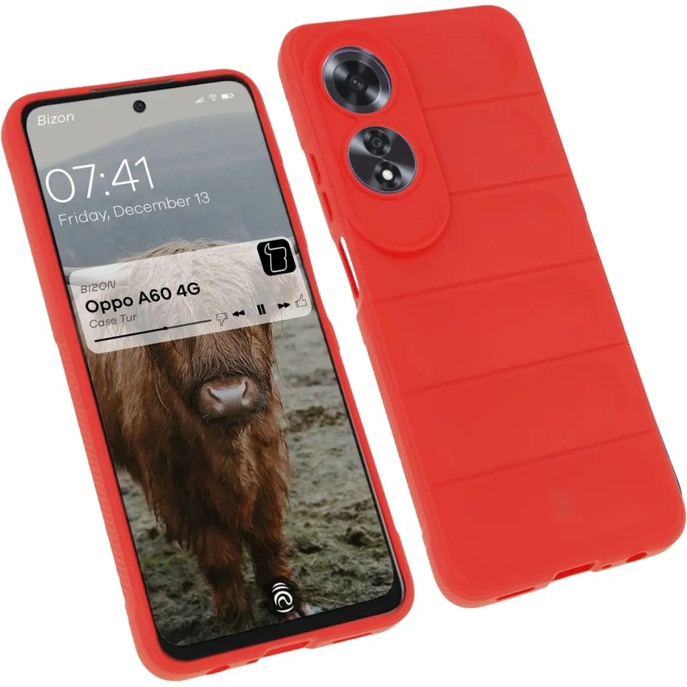 Pancerne etui Bizon Case Tur do Oppo A60 4G czerwone