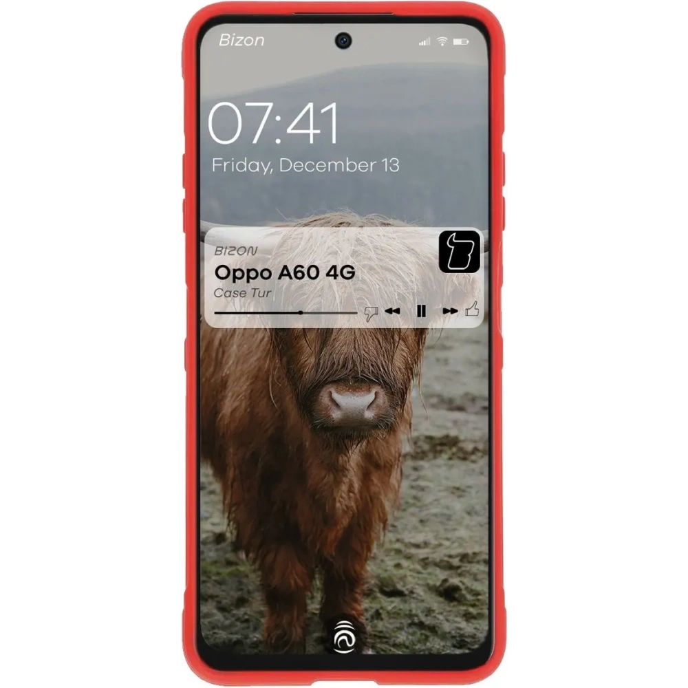 Pancerne etui Bizon Case Tur do Oppo A60 4G czerwone