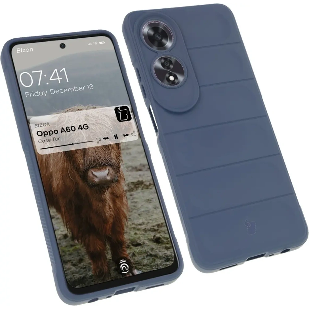 Pancerne etui Bizon Case Tur do Oppo A60 4G granatowe