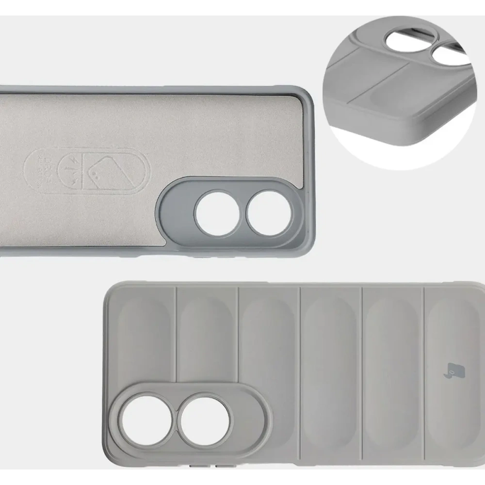 Pancerne etui Bizon Case Tur do Oppo A60 4G jasnoszare