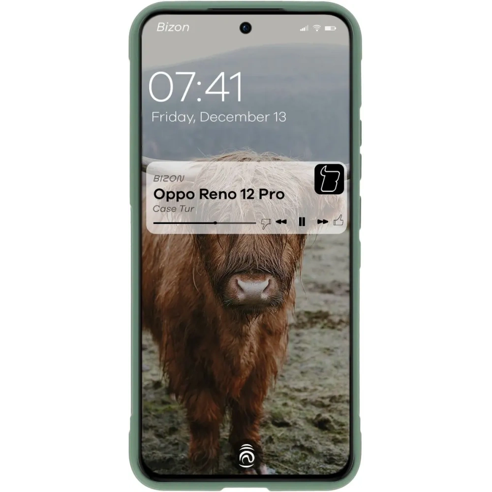Pancerne etui Bizon Case Tur do Oppo Reno 12 Pro ciemnozielone