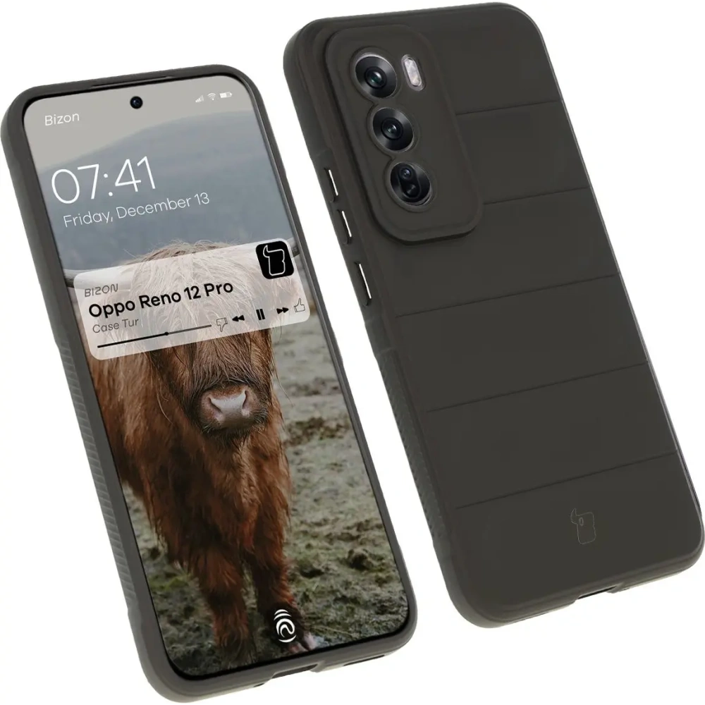 Pancerne etui Bizon Case Tur do Oppo Reno 12 Pro czarne
