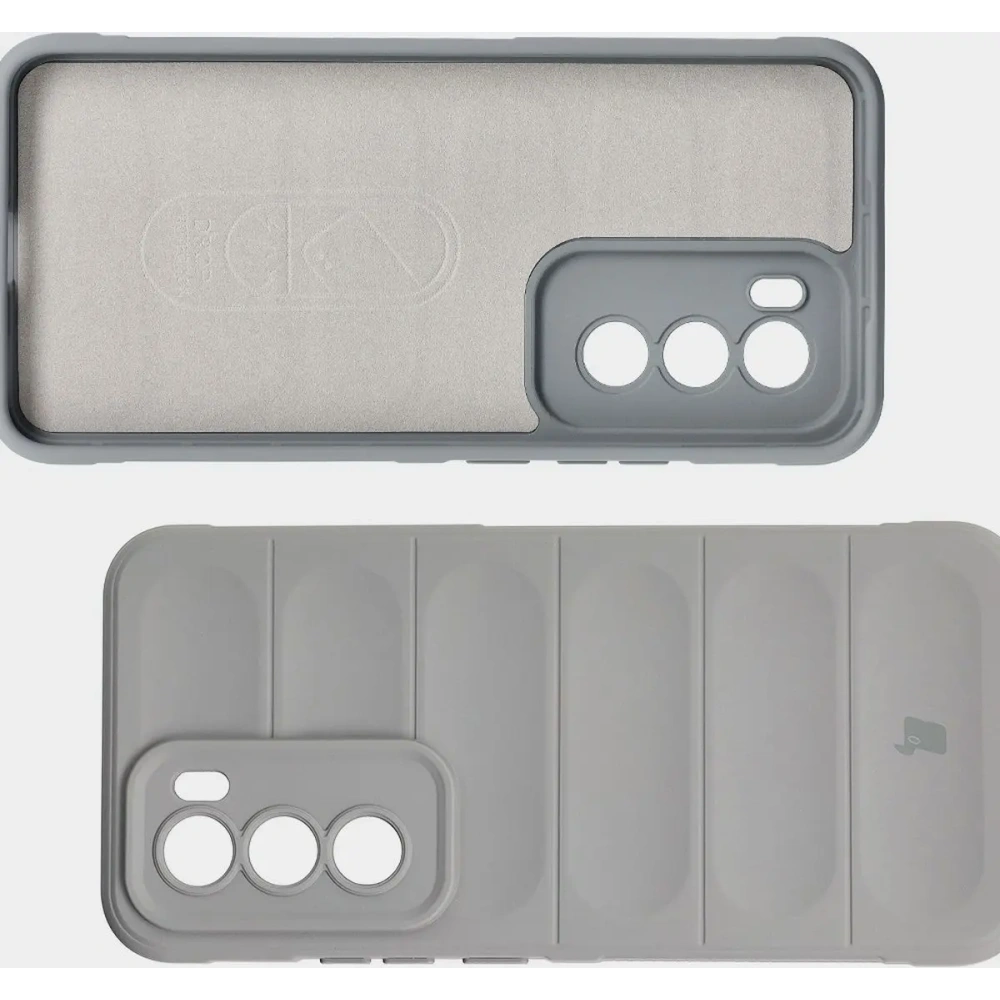 Pancerne etui Bizon Case Tur do Oppo Reno 12 Pro jasnoszare