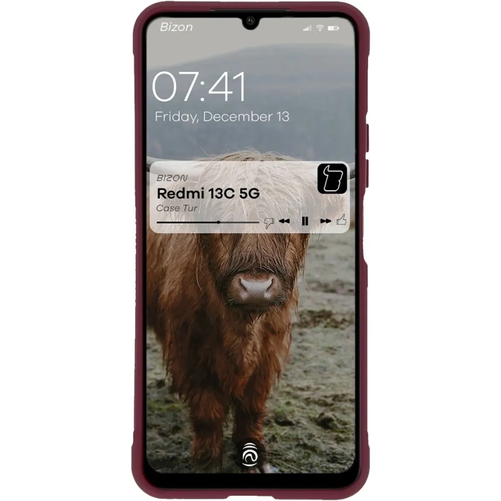 Pancerne etui Bizon Case Tur do Xiaomi Redmi 13C 5G ciemnofioletowe