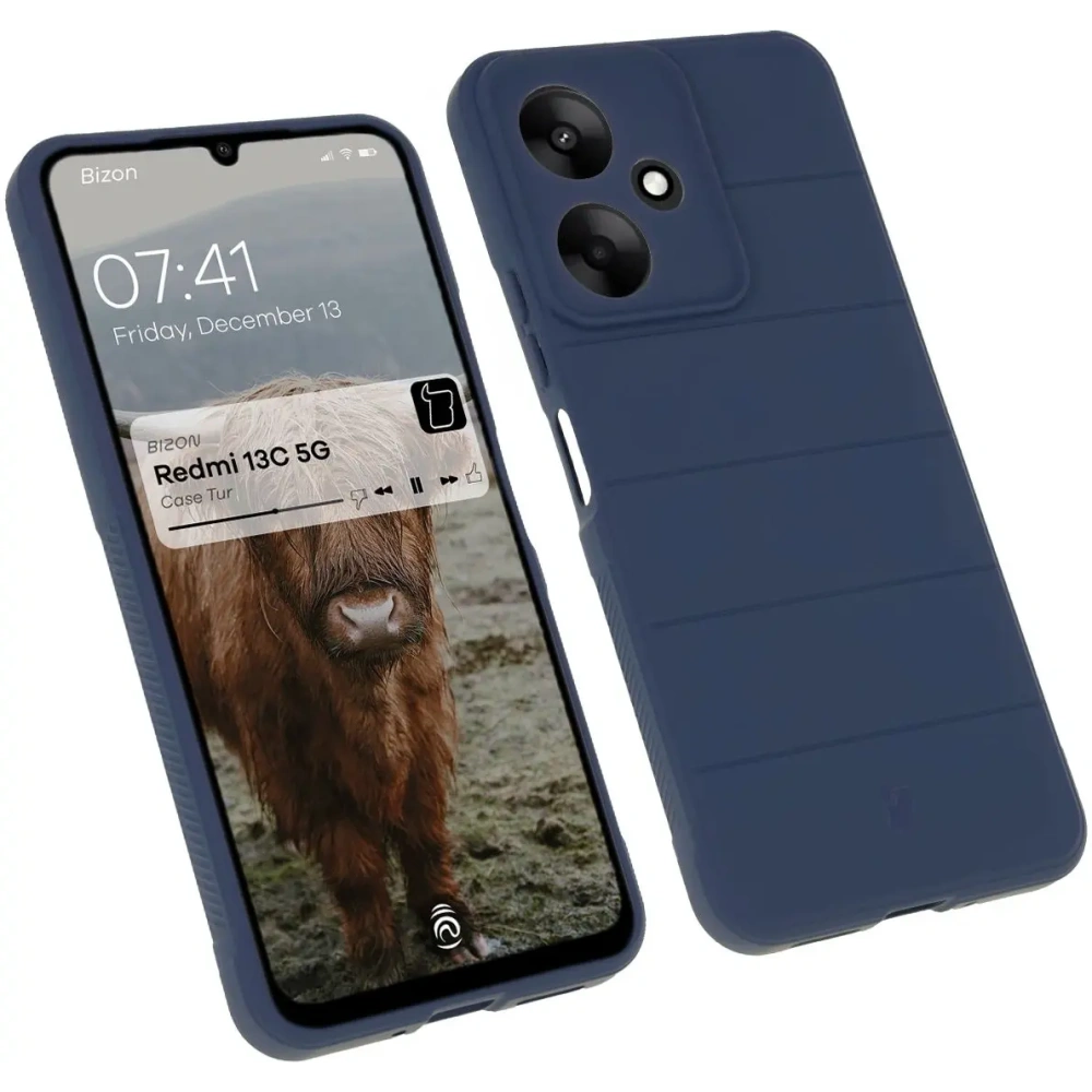 Pancerne etui Bizon Case Tur do Xiaomi Redmi 13C 5G granatowe