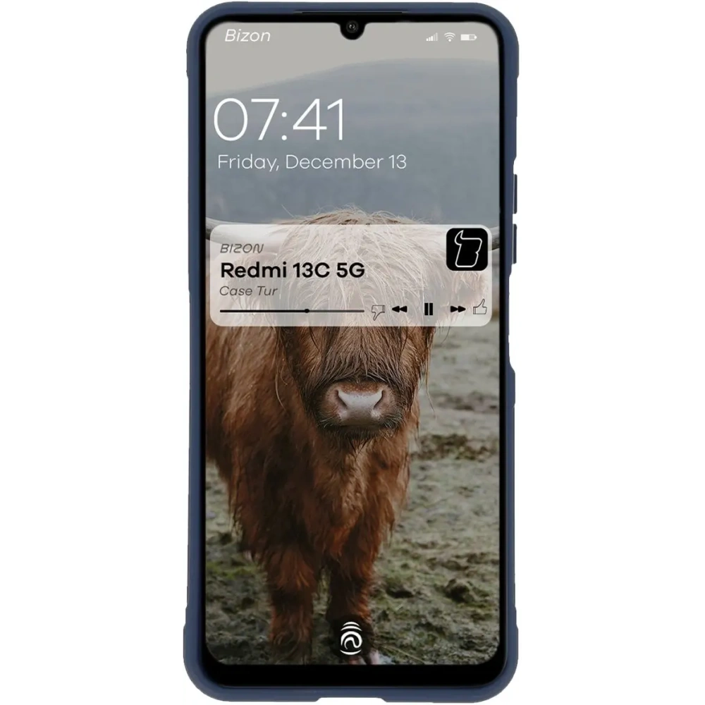 Pancerne etui Bizon Case Tur do Xiaomi Redmi 13C 5G granatowe