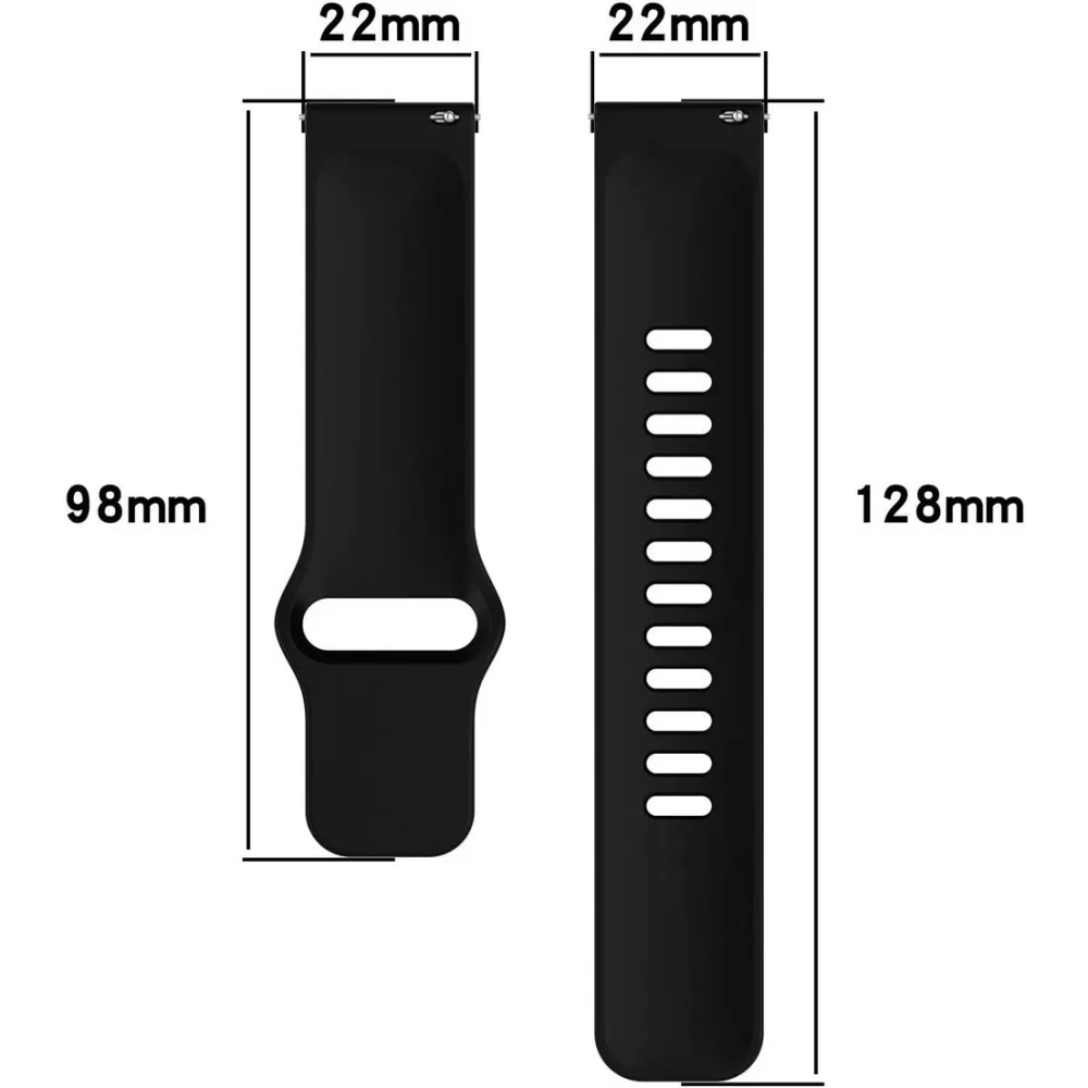 Silikonowy pasek Bizon Strap Watch Silicone do Xiaomi Redmi Watch 5 Lite / 5 Active czarny