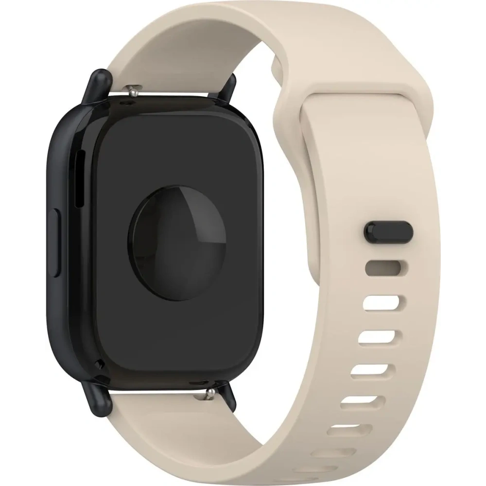 Silikonowy pasek Bizon Strap Watch Silicone do Xiaomi Redmi Watch 5 Lite / 5 Active beżowy