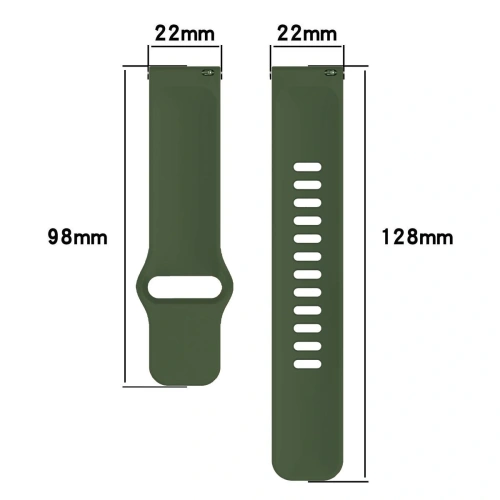 Kup Ceas cu curea din silicon Bizon Xiaomi Redmi Watch 5 Lite / 5 Active verde închis - BIZ6770 - {ean13} - Sklep Home Screen