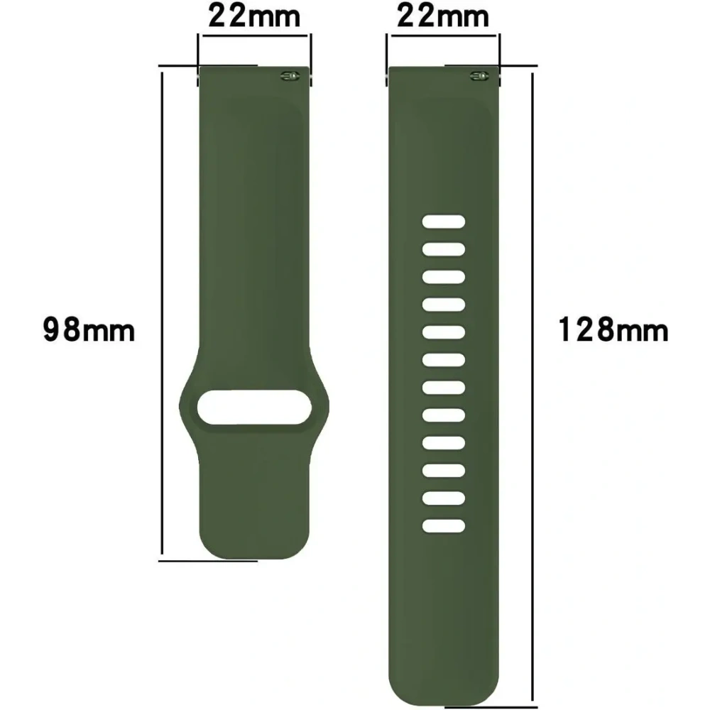 Silikonowy pasek Bizon Strap Watch Silicone do Xiaomi Redmi Watch 5 Lite / 5 Active ciemnozielony