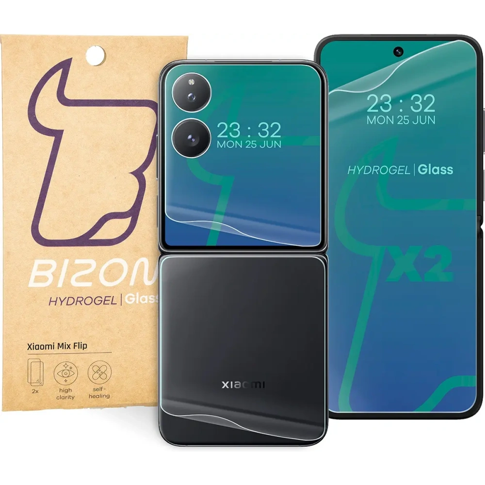 Folia hydrożelowa na tył i przód Bizon Glass Hydrogel Set do Xiaomi Mix Flip