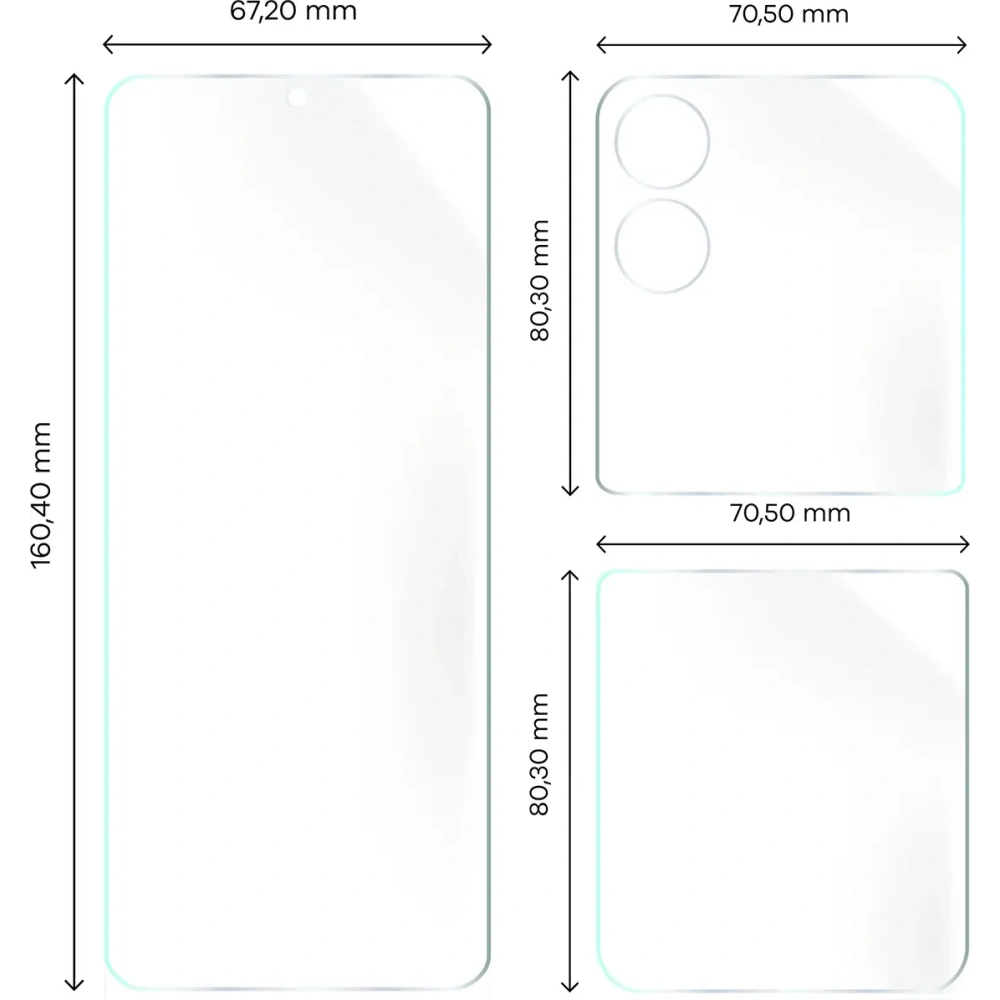 Folia hydrożelowa na tył i przód Bizon Glass Hydrogel Set do Xiaomi Mix Flip