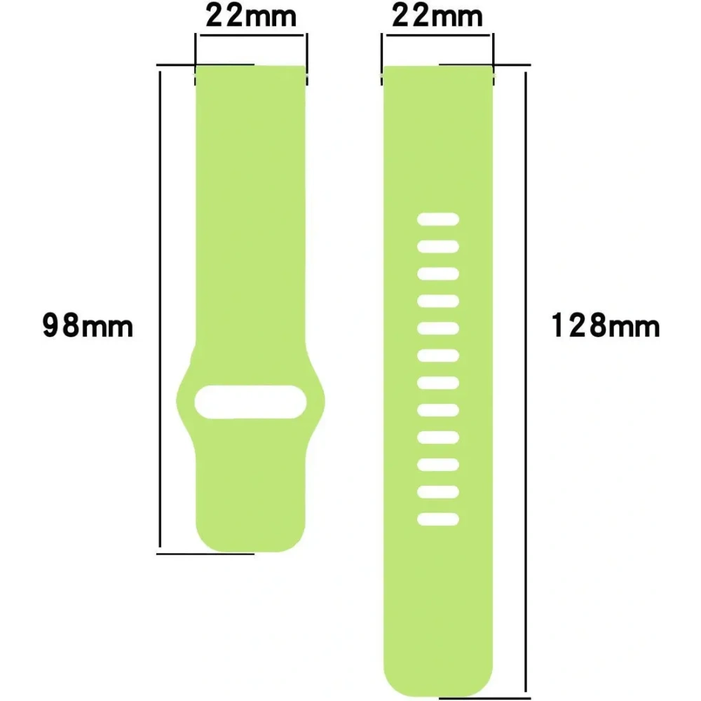 Silikonowy pasek Bizon Strap Watch Silicone do Xiaomi Redmi Watch 5 Lite / 5 Active jasnozielony