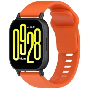 Kup Silikonowy pasek Bizon Strap Watch Silicone do Xiaomi Redmi Watch 5 Lite / 5 Active pomarańczowy - BIZ6776 - {ean13} - Sklep Home Screen