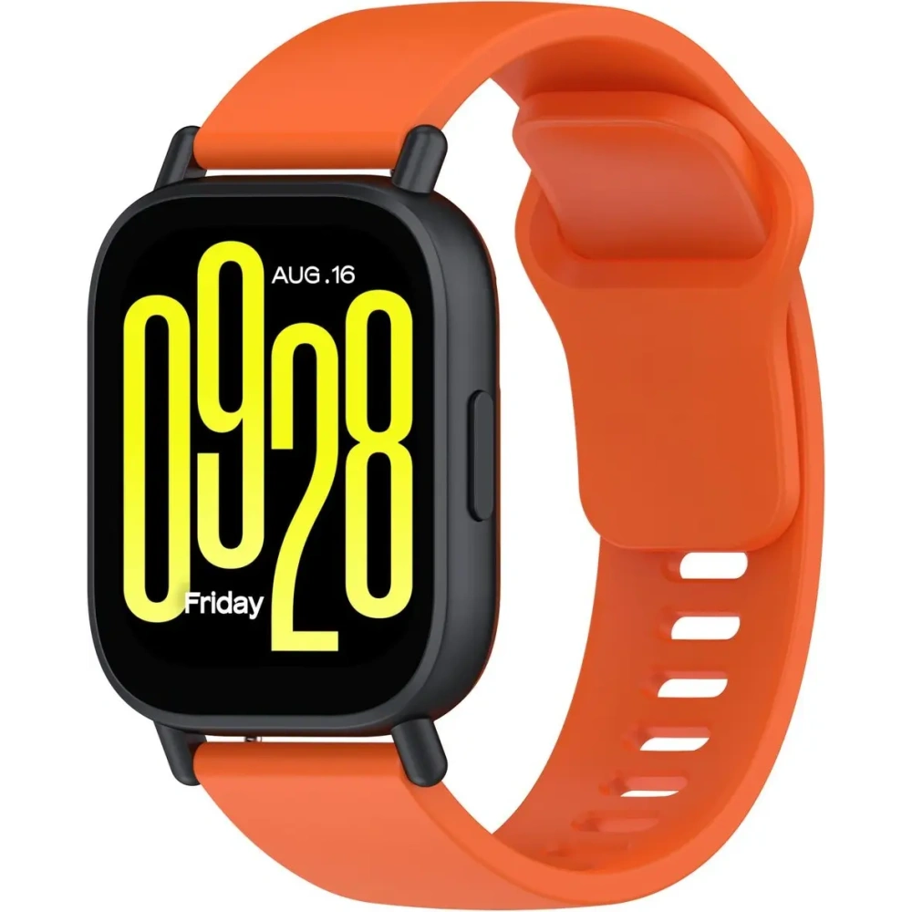 Silikonowy pasek Bizon Strap Watch Silicone do Xiaomi Redmi Watch 5 Lite / 5 Active pomarańczowy