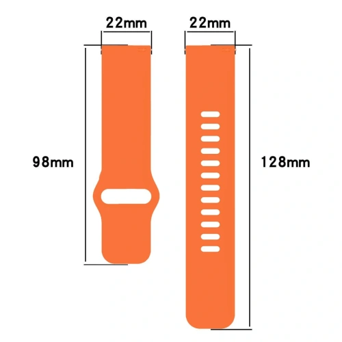 Kup Silikonowy pasek Bizon Strap Watch Silicone do Xiaomi Redmi Watch 5 Lite / 5 Active pomarańczowy - BIZ6776 - {ean13} - Sklep Home Screen