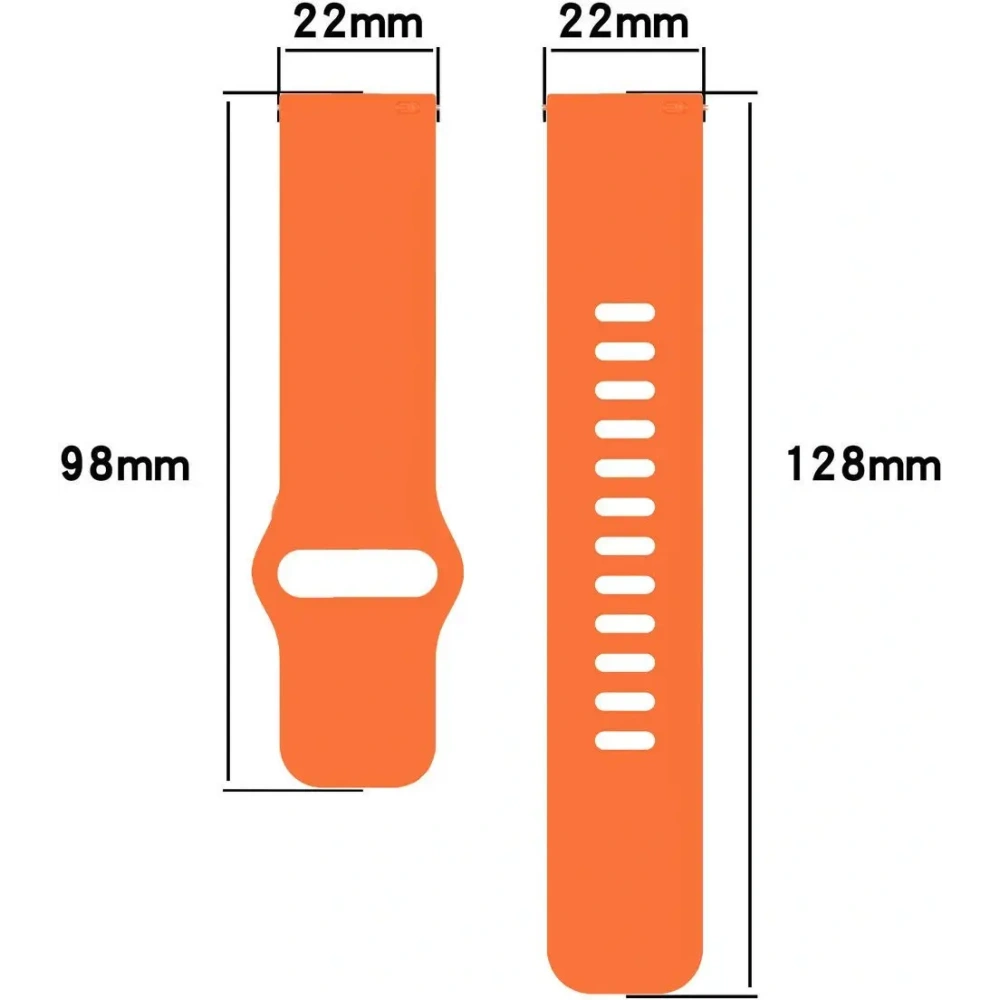 Silikonowy pasek Bizon Strap Watch Silicone do Xiaomi Redmi Watch 5 Lite / 5 Active pomarańczowy