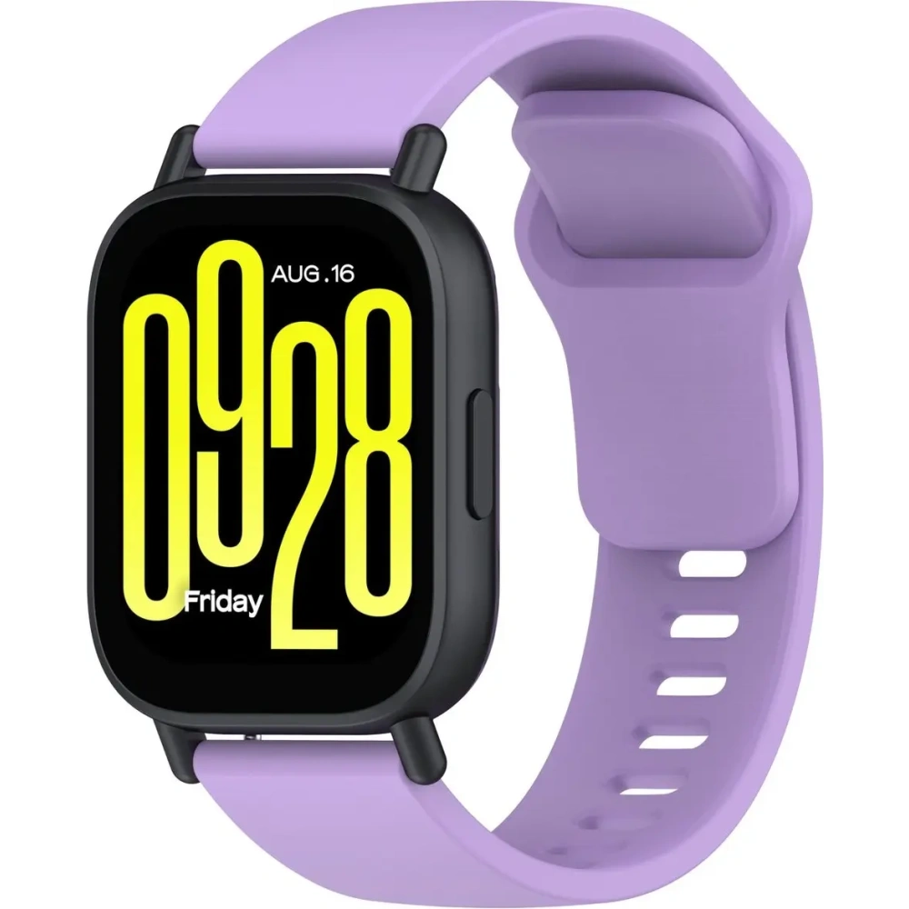 Silikonowy pasek Bizon Strap Watch Silicone do Xiaomi Redmi Watch 5 Lite / 5 Active fioletowy