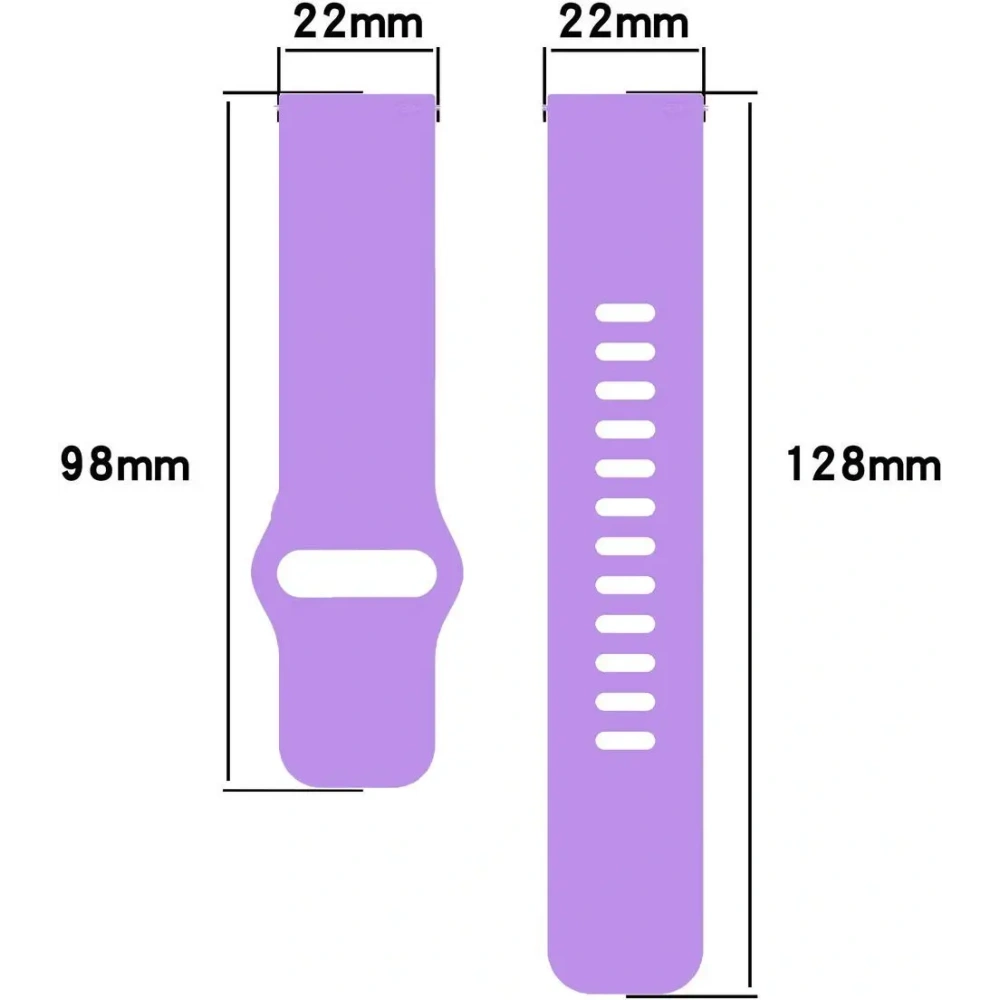 Silikonowy pasek Bizon Strap Watch Silicone do Xiaomi Redmi Watch 5 Lite / 5 Active fioletowy