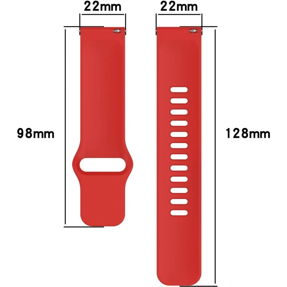 Silikonowy pasek Bizon Strap Watch Silicone do Xiaomi Redmi Watch 5 Lite / 5 Active czerwony