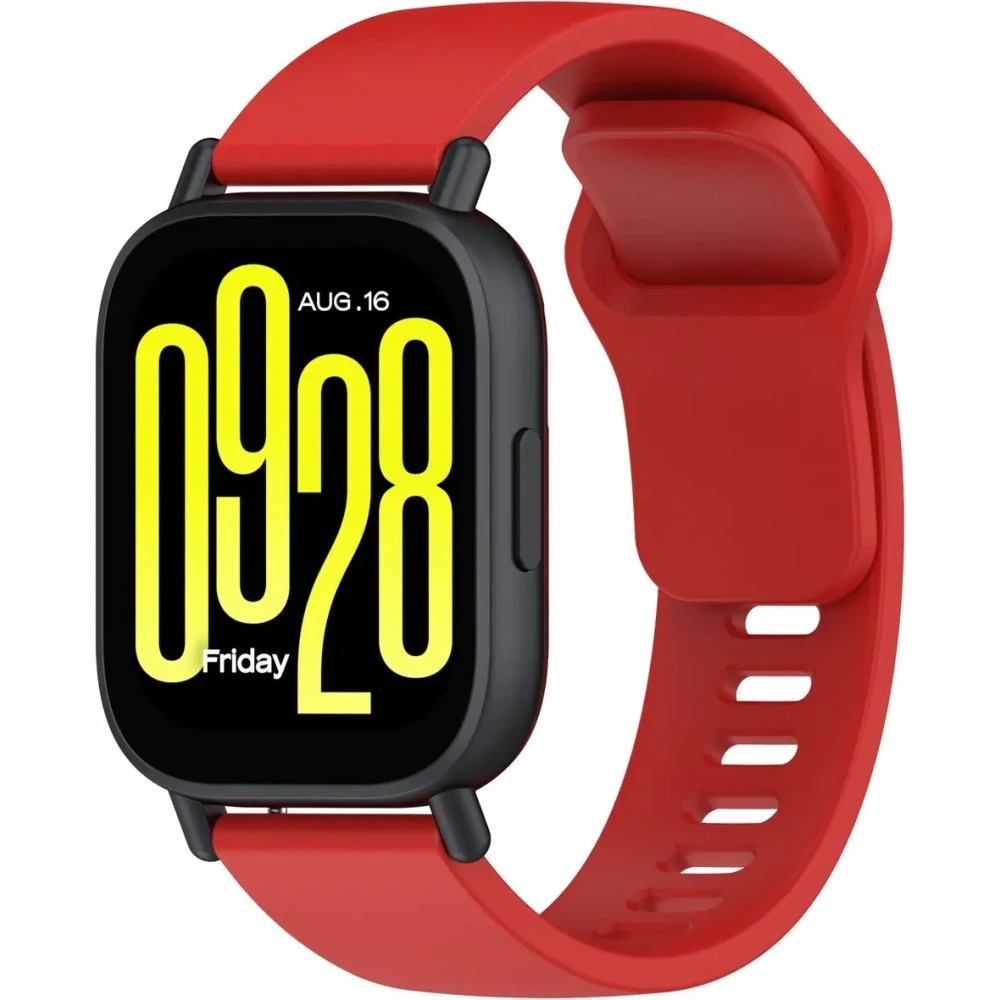 Silikonowy pasek Bizon Strap Watch Silicone do Xiaomi Redmi Watch 5 Lite / 5 Active czerwony