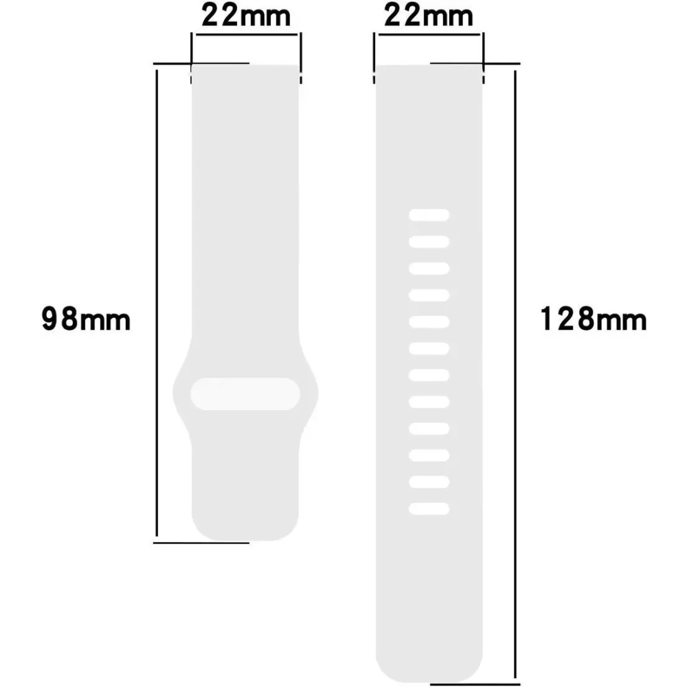 Silikonowy pasek Bizon Strap Watch Silicone do Xiaomi Redmi Watch 5 Lite / 5 Active biały