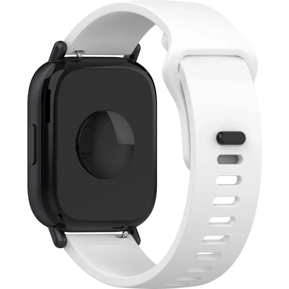 Silikonowy pasek Bizon Strap Watch Silicone do Xiaomi Redmi Watch 5 Lite / 5 Active biały