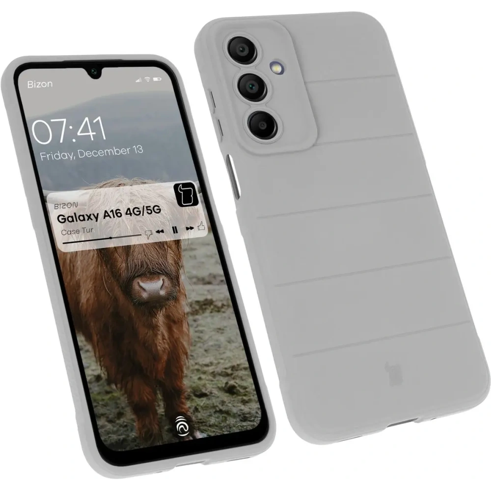 Pancerne etui Bizon Case Tur do Samsung Galaxy A16 4G/5G jasnoszare