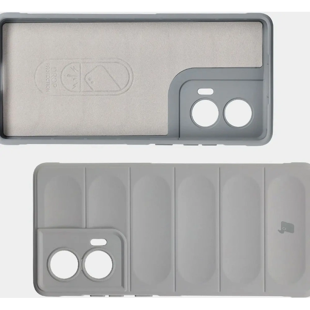 Pancerne etui Bizon Case Tur do Motorola Edge 50 Fusion jasnoszare