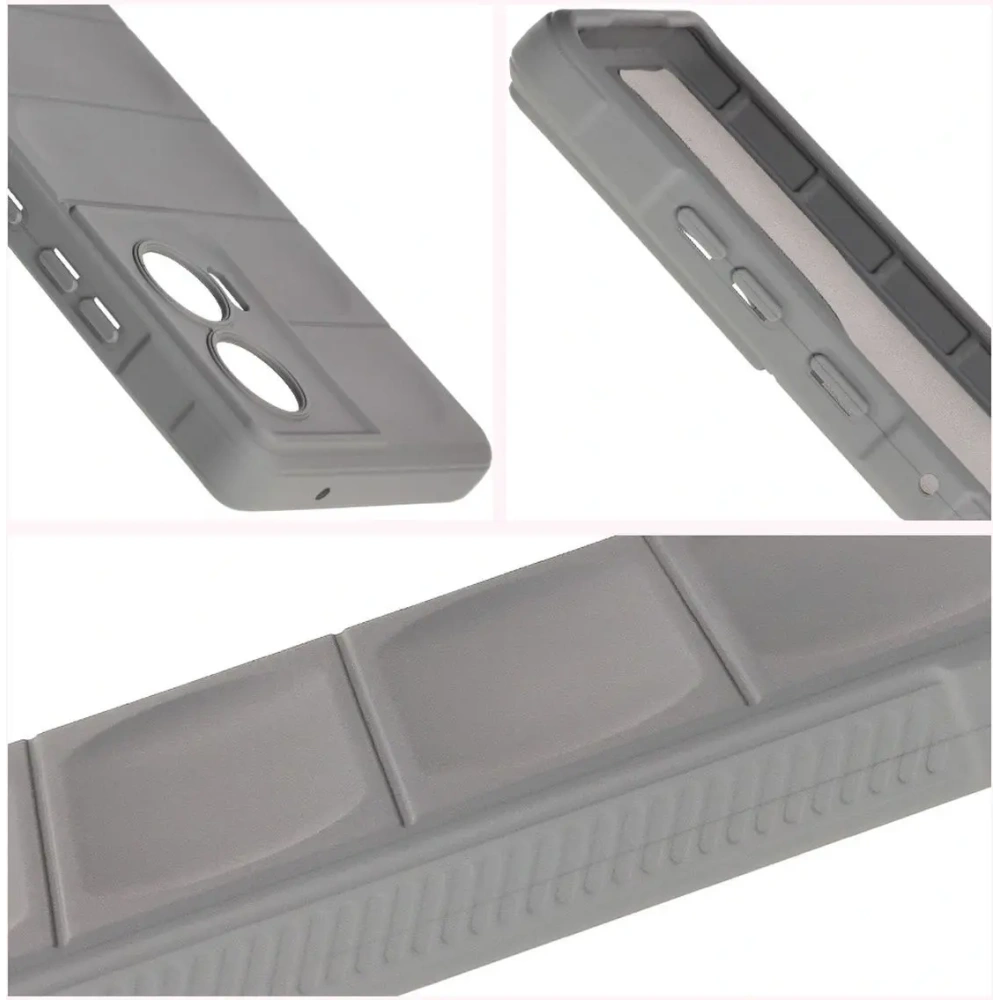 Pancerne etui Bizon Case Tur do Motorola Edge 50 Fusion jasnoszare