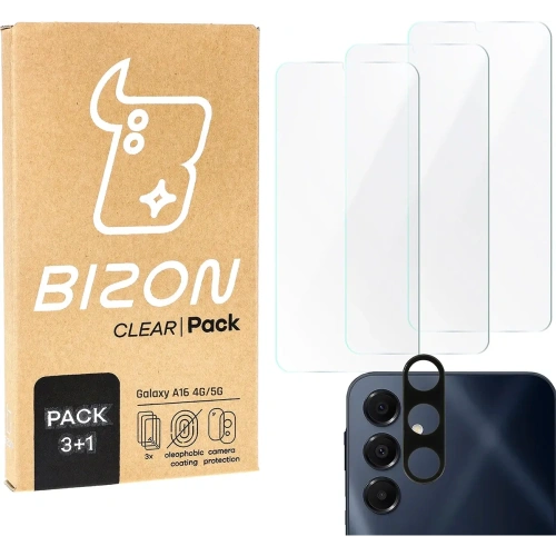 Kup Bizon Clear 3x sticlă pentru ecran + sticlă pentru cameră Samsung Galaxy A16 4G/5G - BIZ6799 - {ean13} - Sklep Home Screen
