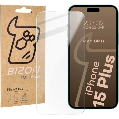 Kup Elastické hybridní sklo Bizon Glass Mule pro Apple iPhone 15 Plus - BIZ6804 - {ean13} - Sklep Home Screen