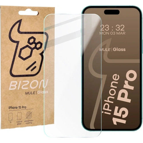 Kup Elastické hybridní sklo Bizon Glass Mule pro Apple iPhone 15 Pro - BIZ6805 - {ean13} - Sklep Home Screen