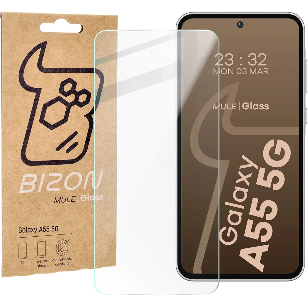 Elastyczne szkło hybrydowe Bizon Glass Mule do Samsung Galaxy A55 5G