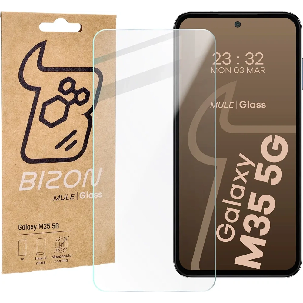 Elastyczne szkło hybrydowe Bizon Glass Mule do Samsung Galaxy M35 5G