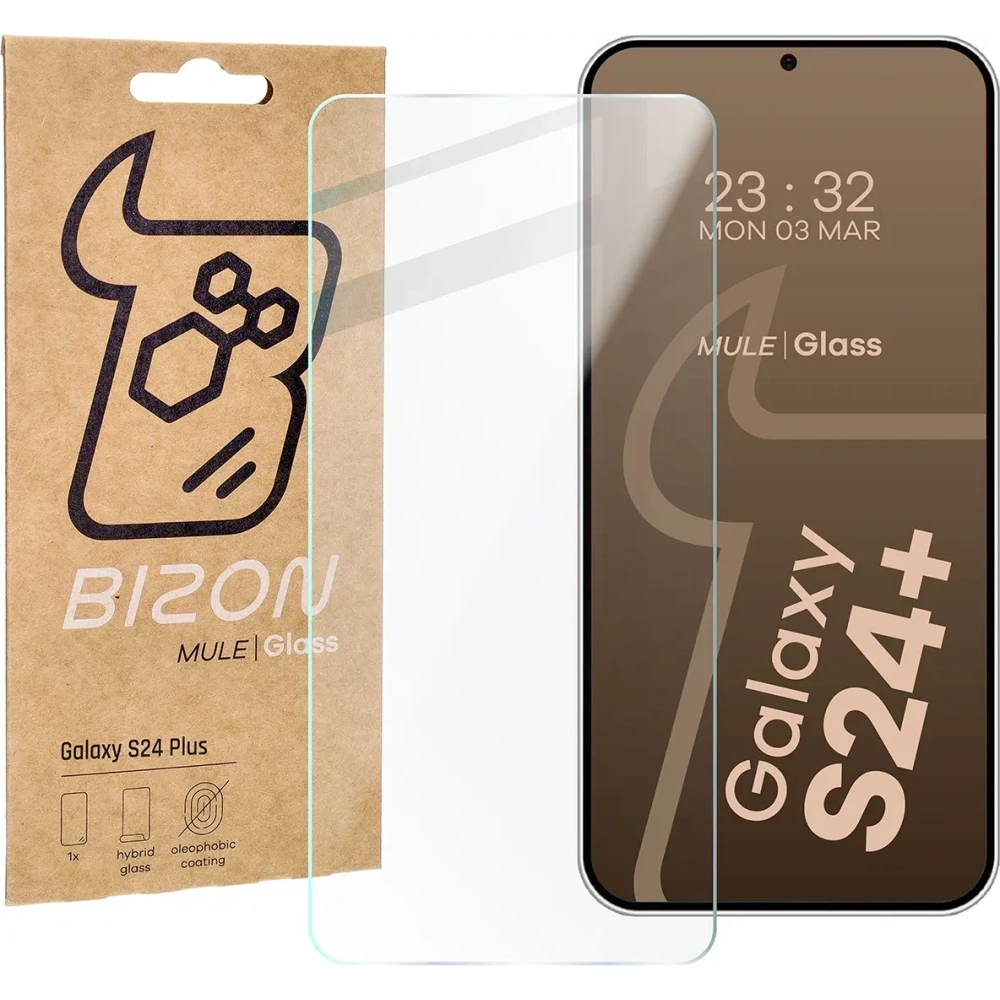 Elastyczne szkło hybrydowe Bizon Glass Mule do Samsung Galaxy S24 Plus