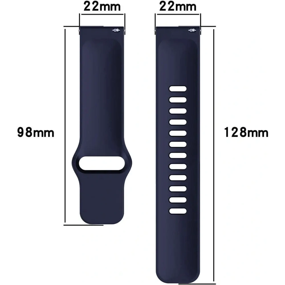 Silikonowy pasek Bizon Strap Watch Silicone do Xiaomi Redmi Watch 5 Lite / 5 Active granatowy