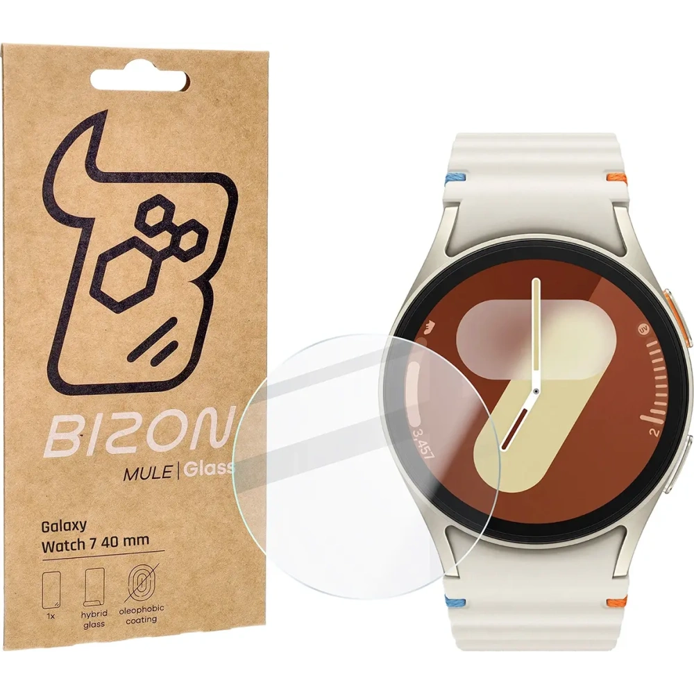 Elastyczne szkło hybrydowe Bizon Glass Watch Mule do Samsung Galaxy Watch 7 40 mm